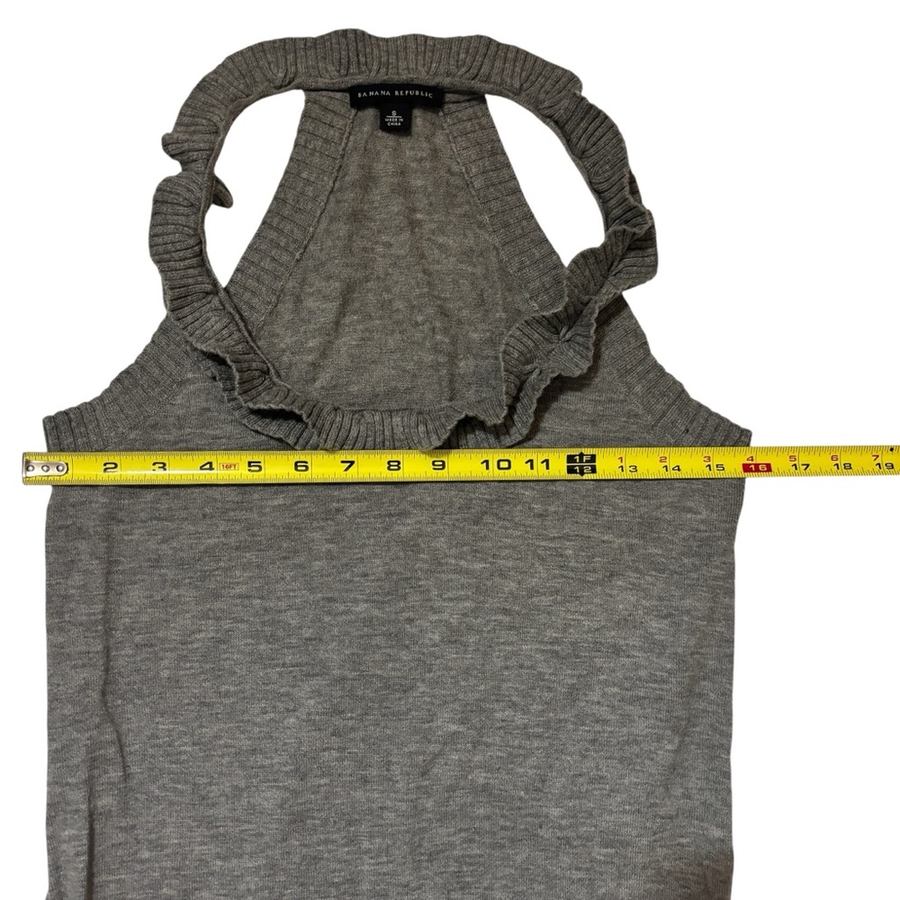 Banana Republic Gray Ruffled Halter Neck Sweater - Picture 10 of 11